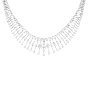 High-End Luxury Bridal CZ Drop Necklace Elegant Wedding Gift Jewelry Full <b>Iced</b> Choker Necklace 925 Silver Rhodium Plated for - Product Image 2
