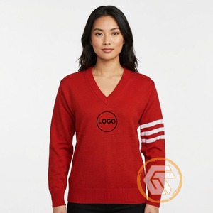 Cárdigan de Invierno Personalizado de Acrílico Delta Bordado, Antiarrugas, de Secado Rápido, con Logotipo Frontal, Prenda Griega de Alta Calidad para Mujer - Product Image 2