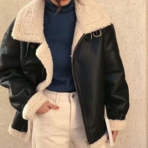 Econex Sports Women's PU Leather Motorcycle Jacket High Quality Breathable Classic New Design with Detachable Collar - Product Image 5