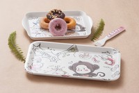 Assiette en mélamine incassable de 10 pouces pour enfants, idéale pour les desserts, la restauration et les écoles maternelles