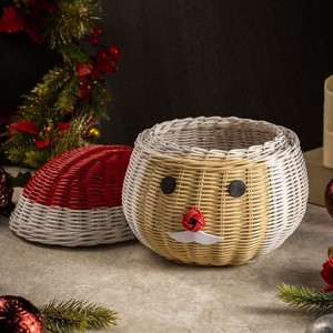 Cesta navideña de Papá Noel, cestas de ratán hechas a mano, organizadores de almacenamiento, precio de fabricante - Product Image 3