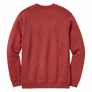Sweat-shirt à capuche pour homme DROGEN EXPORT, couleur rouge brique, en molleton épais 100% coton 400g, manches longues, uni, vêtement formel d'automne - Product Image 2