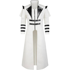 Men's Steampunk Trench Coat Victorian Slim Suit Collar Solid Double Breasted Zipper Coat - Product Image 5