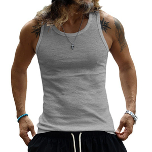 Camiseta sin mangas para hombre, informal de verano, de algodón suave, estilo chaleco lavado para gimnasio, ropa deportiva ligera y transpirable para fitness - Product Image 1