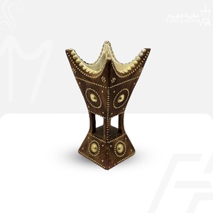 Brûleur à Bakhoor en bois de qualité supérieure, doré antique, porte-encens arabe pour la maison et les cadeaux - Product Image 1