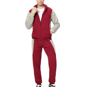 Sudadera con capucha de chándal con cremallera completa de doble sombra, ropa de calle para correr, sudaderas con capucha para hombre, servicio OEM, ropa deportiva para hombre y conjunto de 2 piezas - Product Image 5
