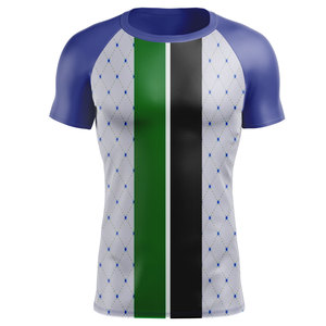 T-shirt de compression entièrement imprimé par sublimation OEM, vêtement d'entraînement athlétique sur mesure, t-shirt de combat MMA, Rashguard à bas prix - Product Image 1