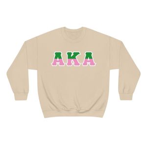 เสื้อสเวตเชิ้ตคอกลมสีเบจพร้อมกราฟิกตัวอักษรสีเขียวและชมพูแขนยาวผ้าฝ้ายฟลีซเสื้อสเวตเชิ้ตฤดูหนาวสำหรับผู้หญิงแบบลำลอง - Product Image 1