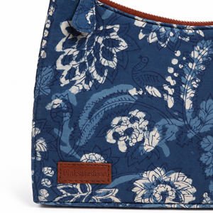 Bolso de hombro con estampado floral, correa marrón desmontable y solapa frontal para mujer - Product Image 6