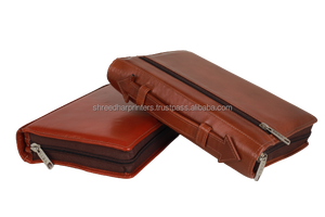 Fully Customized Zipped brown Color High Quality PU Leather Hardcover Holy Bible Printing with OEM logo - Product Image 2