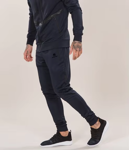 Men's Hooded Tracksuit Solid Color Full Zipper Sportwear Casual <b>Jogging</b> <b>Suit</b> with Side Pockets Breathable Polyester Autumn Wear - Product Image 3