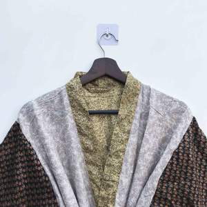 Kimono de seda india vintage con cinturón para mujer, túnica maxi, ropa de dormir, para damas de honor, maternidad, bohemio, bata de baño, vestido de verano suave con abertura frontal - Product Image 3