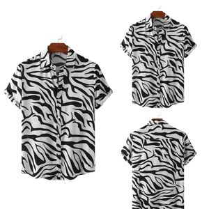 เสื้อเชิ้ตชายหาดแขนสั้นพิมพ์ลายดอกไม้เขตร้อนสไตล์ฮาวายสำหรับผู้ชาย เหมาะสำหรับวันหยุดฤดูร้อน - Product Image 1