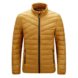 Chaqueta acolchada para hombre, talla grande, duradera, con cuello alto, cálida, informal, de algodón. - Product Image 3