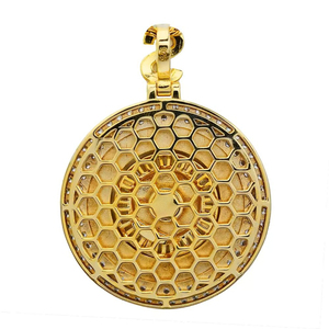Colgante de Plata 925 Bañado en Oro Blanco con Moissanita de 6-8CT, Diseño Elegante, Estilo Hip Hop, Engaste de Garras, Personalizable, Certificado GRA - Product Image 5
