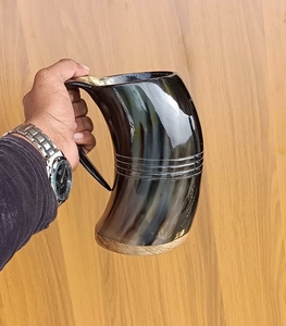 Taza de cuerno de búfalo HASAN CRAFT hecha a mano con asa, diseño moderno, para adultos, ecológica, para uso doméstico, de Uttar Pradesh - Product Image 5