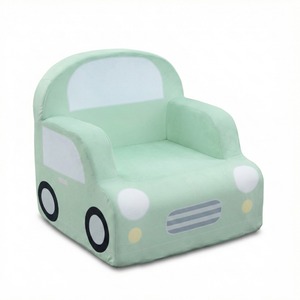 OEM ODM <b>Kids</b> Foam <b>Sofa</b> high density, Foam Couch Car Shapes compressed packing with velvet fabric for toddler - Product Image 4