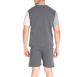 Ensemble de t-shirts en coton décontractés pour hommes avec logo personnalisé, taille plus, manches courtes, couleur unie - Product Image 3