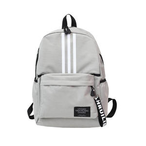 Customized Lightweight Korean Style Student Backpack Simple Fashionable Casual <b>College</b> Middle School Style Zipper Polyester <b>Bag</b> - Product Image 3