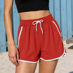 Shorts de sport amples et sexy pour femme, taille haute, 3 pouces, en tricot extensible, pour yoga, course et entraînement, style universitaire - Product Image 1