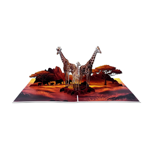 Carte de vœux artisanale Viet-craft Hanoi avec impression animale 3D pop-up, découpe personnalisée en carton – Objet de collection artistique - Product Image 2