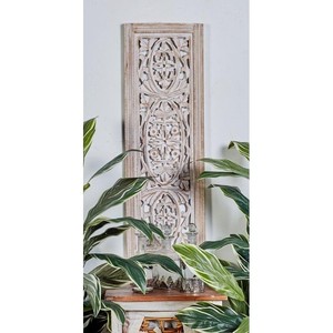 Panneau mural géométrique en bois de Sheesham sculpté - Art mural suspendu - Vente en gros Inde - Product Image 3