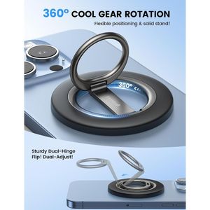 Supporto ad Anello Magnetico per Telefono Cellulare Compatibile con MagSafe, Rotazione a 360 Gradi, Impugnatura per Dita, Supporto per Smartphone - Product Image 2