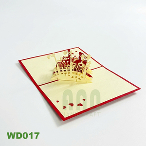 3D Wedding Bike Popup Greeting <b>Gift</b> Cards with <b>Envelopes</b> Offset Printing for Valentine's Day Wedding Invitations Made of Paper - Product Image 2
