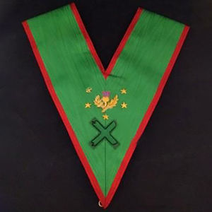 Collares Masónicos Personalizados Color Púrpura Real con Ribete Dorado, Nailon de Alta Calidad, Gran Venta, Collares Masónicos Personalizados - Product Image 3