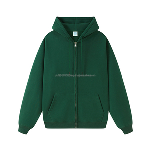 Venta al por mayor zip up HOODIE drop shoulder HOODIE Custom logo fabricante heavyweight oversize zip hoodies para hombres - Product Image 1