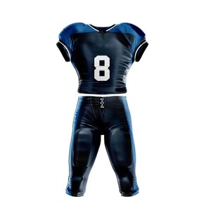 Maillot de football américain personnalisé pour femme, bleu marine, numéro 8, impression par sublimation, polyester respirant, haut d'uniforme - Product Image 6