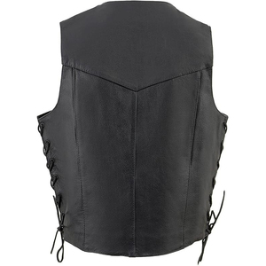 Chaleco de Motociclista Samroz Sports para Hombre, Estilo Occidental, de Cuero Premium, Cuello en V, Transpirable, para Invierno, con Cierre de Cremallera Frontal - Product Image 2