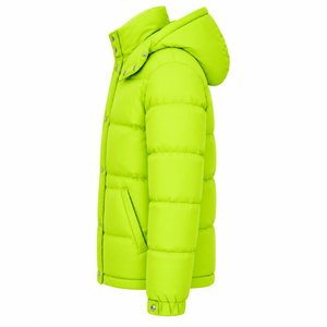 New Arrival Men's Hooded Puffer Jacket Plain Dyed Custom Design Winter Quilted <b>Padded</b> Breathable <b>Waterproof</b> Outerwear - Product Image 3