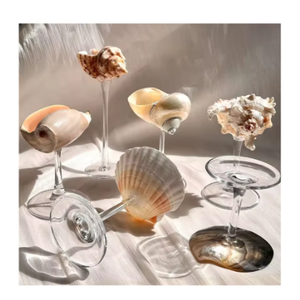 แก้วไวน์รูปเปลือกหอย Hai Duong Eco Crystal แก้วคริสตัลทำมือสุดหรูสำหรับดื่มไวน์ ค็อกเทล ตกแต่งโต๊ะอาหารทะเล ของตกแต่ง - Product Image 1