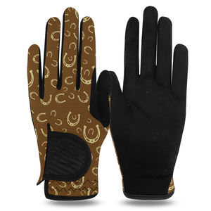 Guantes de Equitación Personalizados Más Vendidos, Guantes de Cuero de Color Sólido para Actividades Deportivas al Aire Libre para Hombre, Guantes de Equitación Antideslizantes - Product Image 1