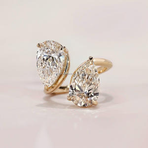 IGI/GIA Lab Grown Cut Diamond Vintage 14k jaune mariage/bague de fiançailles unisexe or blanc fin pour anniversaire fête-digne - Product Image 1