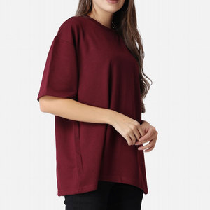 T-shirt ample pour femme avec logo personnalisé, été, décontracté, respirant, 100% coton, couleurs personnalisées, fabriqué au Pakistan - Product Image 1