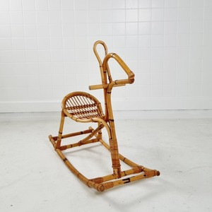 Caballito de Juguete de Ratán Natural para Niños, para Interiores y Exteriores, Caballito Mecedor para Bebés, Animales para Montar - Product Image 4