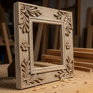 Marco de fotos de madera en tonos neutros diseñado para un decoro clásico moderno, adecuado para diversas combinaciones de colores en interiores. - Product Image 6