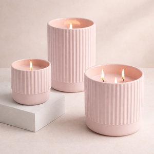 Vase à bougie en céramique haut de gamme, finition mate, mèche en bois, longue durée de combustion, couvercle réutilisable, design luxueux, décoration d'intérieur, option cadeau - Product Image 2