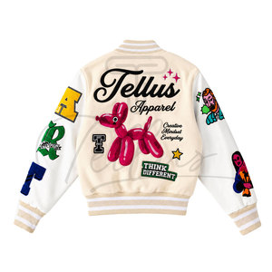 Chaqueta Corta de Lana Tejida a Crochet para Mujer, Estilo Universitario, Transpirable, Color Sólido, con Logotipo Frontal - Product Image 3