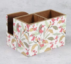 Organisateur de rangement en bois personnalisé avec impression pour hôtel, boîte à couverts de qualité supérieure pour la maison et le bureau - Product Image 2