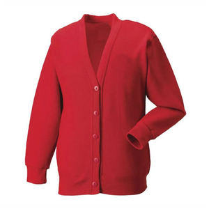 Cardigans tricotés épais anti-plis à col en V pour hommes, avec logos brodés personnalisés sur le devant, en tissu doux pour l'hiver, idéaux pour les sororités et les fraternités - Product Image 3