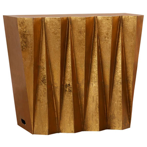 Durable Design Art Deco Geometric Shape <b>Gold</b> Finish Aluminum Metal Side <b>Table</b> Indoor Living Room Furniture Decoration - Product Image 1