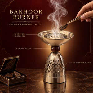 Metalwork Wood Accent Bakhoor Burner | Stainless Steel Arabic Oud Incense Holder Islamic <b>Home</b> Decor Ramadan Eid <b>Gift</b> Luxury <b>Gift</b> - Product Image 5