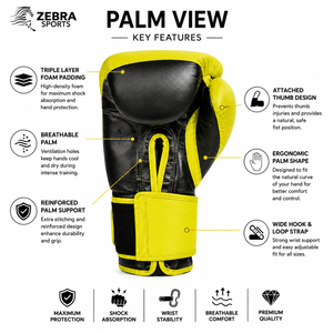 Guantes de Boxeo Profesionales de Piel Sintética para Entrenamiento al Aire Libre, con Logotipo Personalizado OEM, 6oz 8oz 10oz 12oz 14oz 16oz Premium - Product Image 4
