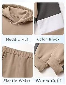 Ensemble de survêtement 2 pièces pour garçons, sweat-shirt à capuche et pantalon de jogging, tenue sportive pour enfants - Product Image 5