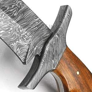 Nouvelle édition, couteau de chasse artisanal en acier damas 15 pouces, manche en bois, couteau Bowie de collection EDC, couteau de camping - Product Image 5