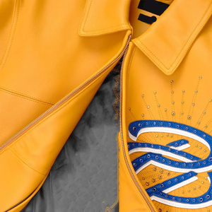 Chaqueta de Cuero Genuino para Hombre, Tejido de Lona, Resistente al Viento, Impermeable, Transpirable, Ecológica, con Logotipo Frontal, Moda de Invierno - Product Image 4