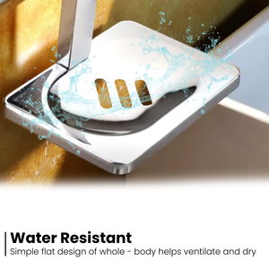 Wall Mounted Metal Soap Dish Chrome Finish Rectangular Soap Holder <b>Bathroom</b> Wall Mount Soap <b>Tray</b> - Product Image 6